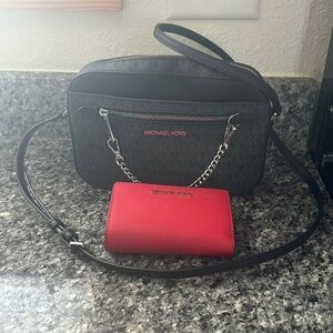 Michael Kors crossbody and wallet